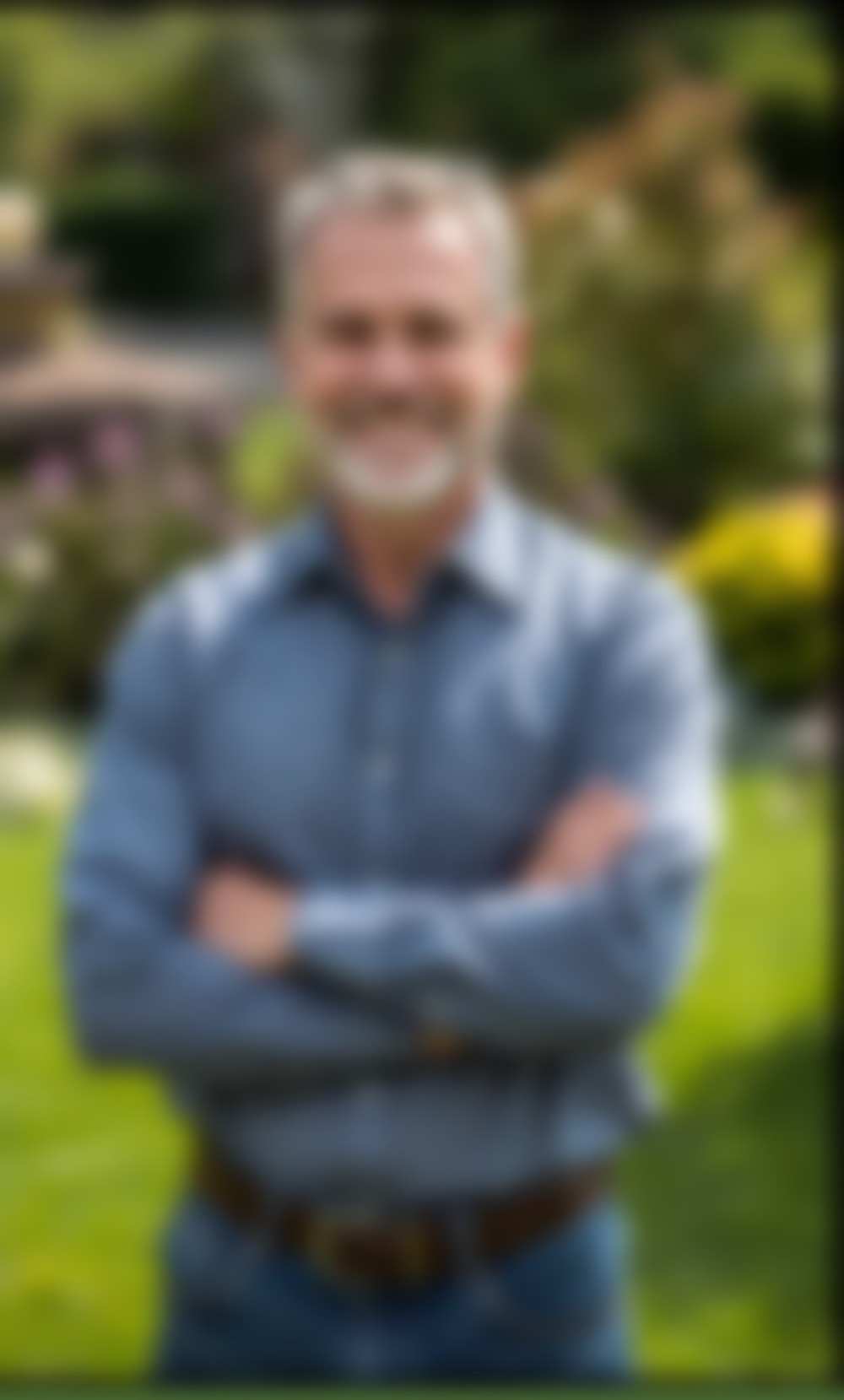 Dale Whitfield, Meadowline's founder, standing outdoors with arms crossed